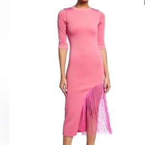 Alice + Olivia Pink Mini Dress with Fringe